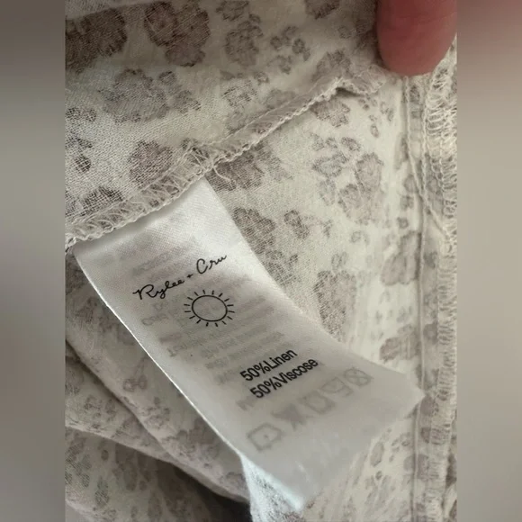 Rylee + Cru Brown & Cream Floral Smocked Sundress Sz M - Picture 8 of 8